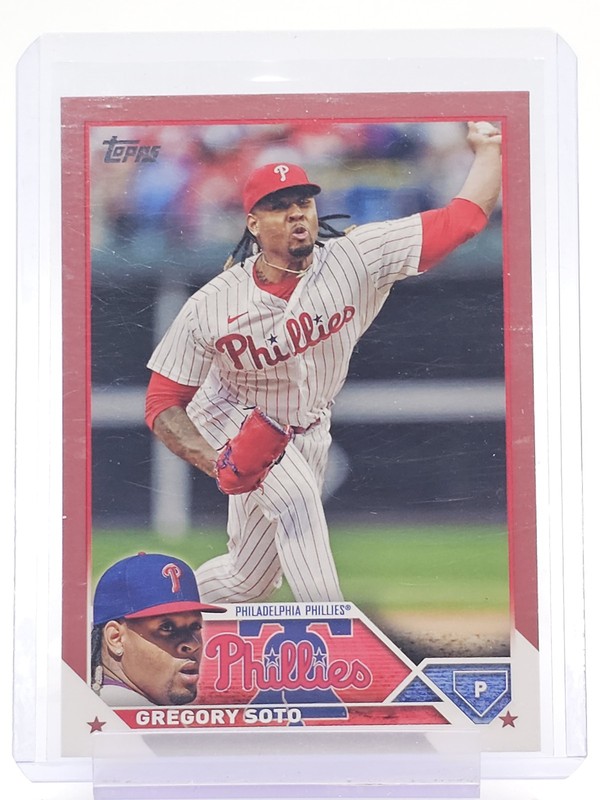 GREGORY SOTO 2023 TOPPS UPDATE MOTHER’S DAY HOT PINK /50 #US252 PHILLIES Q7183