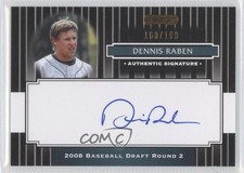 2008 Razor Signature Series Black 160/199 Dennis Raben #191 Auto 0q4