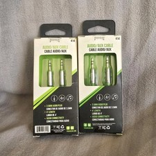 Pugs AUX Cable 3.5mm Silver 4Ft Model 414 Universal Compatible