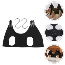 Pet Grooming Hammock Polyester Black Comfortable Sling for Cats and Dogs