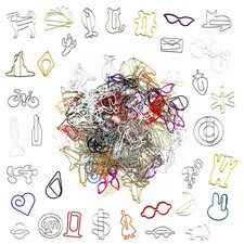 150 Pcs Mixed Cute Paper Clips Assorted Colors Bookmark Paperclips Fun Office...
