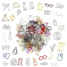 150 Pcs Mixed Cute Paper Clips Assorted Colors Bookmark Paperclips Fun Office...