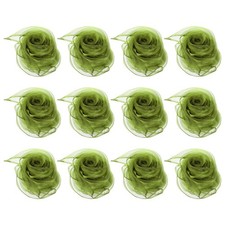 12Pcs Dance Scarves 18x18" Juggling Scarves for Magic Music, Olive Green
