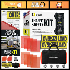 Oversize Load Sign Kit - DOT Compliant, Durable Magnetic Signs Wire Loop Flags