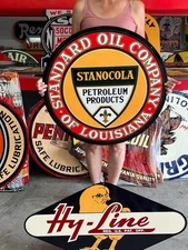 Vintage Old Style Sign Standard Oil Louisiana NOT Porcelain Made in USA 30x30