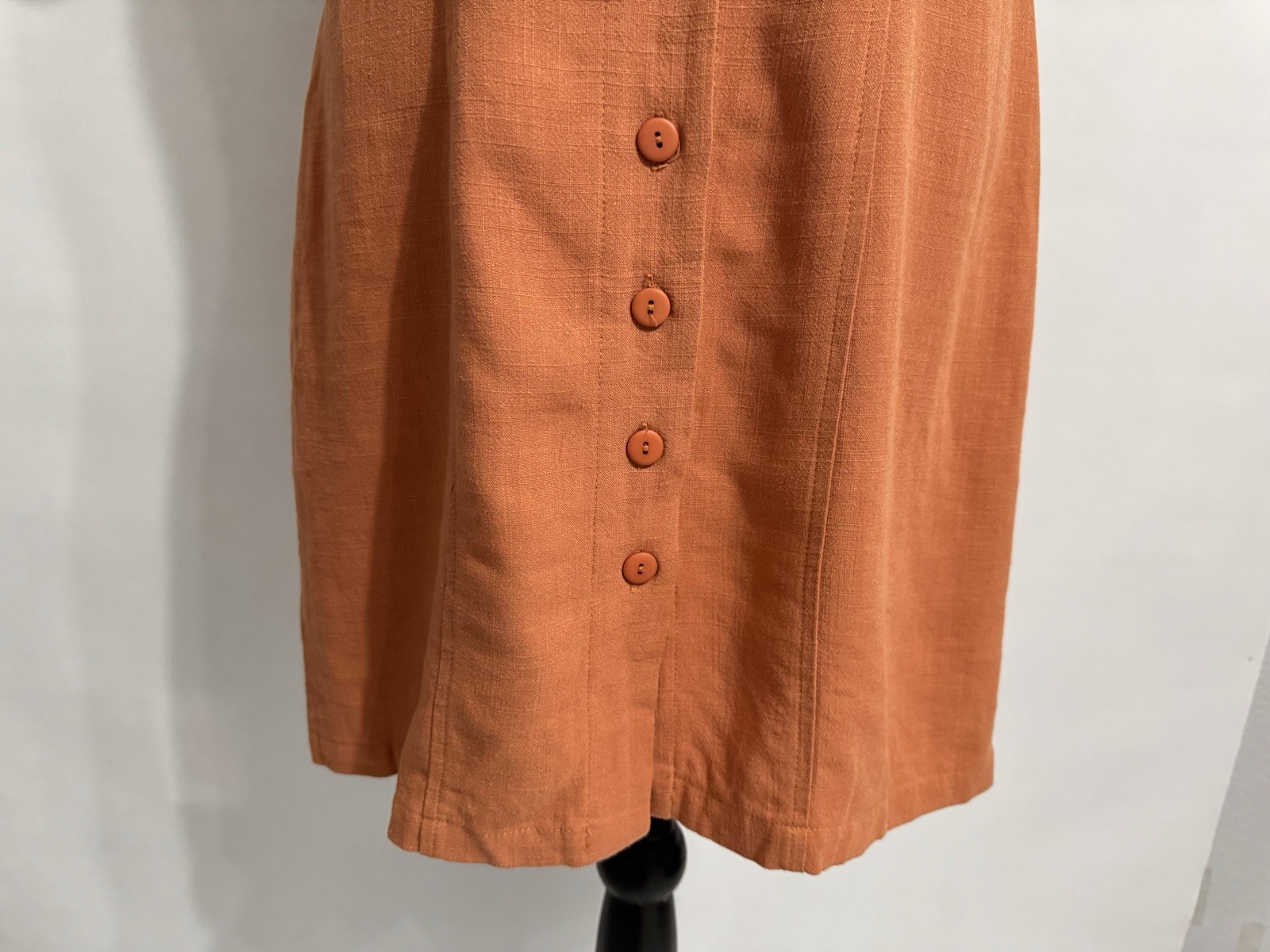 Rita Row Size Small Rust Button Capsule Basic Dre… - image 5