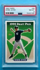 1993 Topps #98 Derek Jeter Rookie Card (HOF) New York Yankees  ~PSA 8 NM-MT~