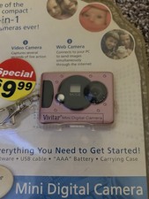 VIVITAR 3-in-1 Ultra Mini Digital Camera USB WEB Cam Video  Kit 16Mb  PINK 