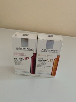 La Roche-Posay Vitamin C12 30 Mil Retinol B3 30 Mil Face Serum Exp 12-28 2 PK