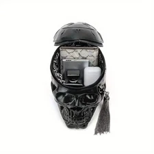 NNETM Chic Punk Skull Head Shoulder Bag - Black