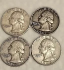 Lot of 4 90% Silver 1961x1 1962Dx2 1964Dx1