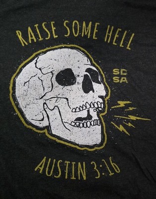 WWE Stone Cold Steve Austin ''Raise Some Hell /Austin 316'' XL Dark Gray T-Shirt 