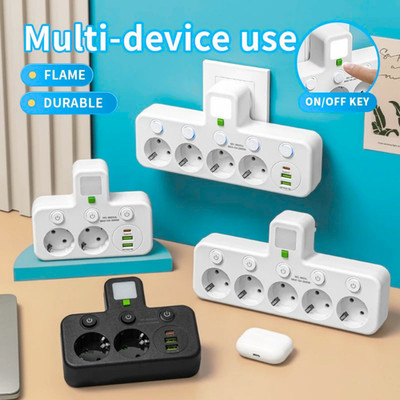 Neue 4- oder 5-fach EU Steckdosenleiste mit USB