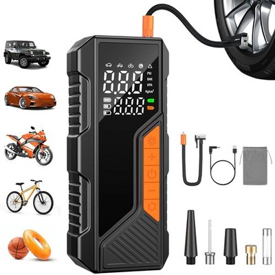 bedee Tragbare Elektrische Luftpumpe, Akku Luftpumpe,12v Elektrische Fahrradpump