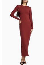 NWT Reformation Tommie Knit Maxi Dress Large $198 Red
