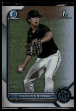 2022 Bowman Draft #BDC-87 Karson Milbrandt Chrome Refractor