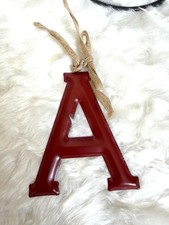 Red Metal Letter 'A' Wall Hanging Decoration