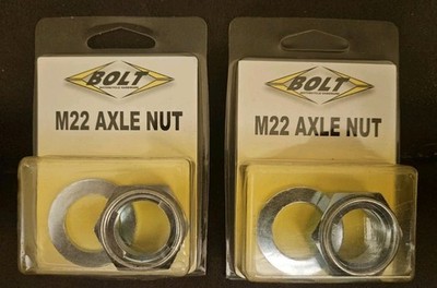 2 Packs Of Bolt M22 Axle Nut / Made By Bolt Motorcycle Hardware 021-33222 NOS 
