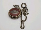 Grandpa Modern Quartz Pocket Watch Men 50mm Chain Brown Dial New Battery