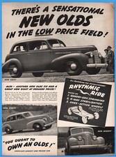 1939 Oldsmobile 60 Two Door 80 4-dr 70 Olds General Motors Gm 1938 Car Auto Ad