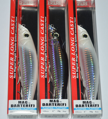 3 lures yo zuri mag darter 125mm floating 5'' 1oz r1144 assortment LONG CAST