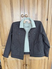 Ariat BrownTrucker Women  s Embossed Soft shell Cream Sherpa Lined Jacket Size L