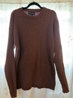 Croft & Barrow Chocolate Brown Ribbed Sweater XXL 90score GilmoreGirls Chunky