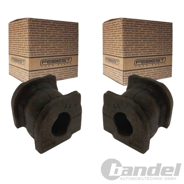 2X Febest 23Mm Stabilager Gummilager Stabi Vorne Passend FüR Honda Pilot-image