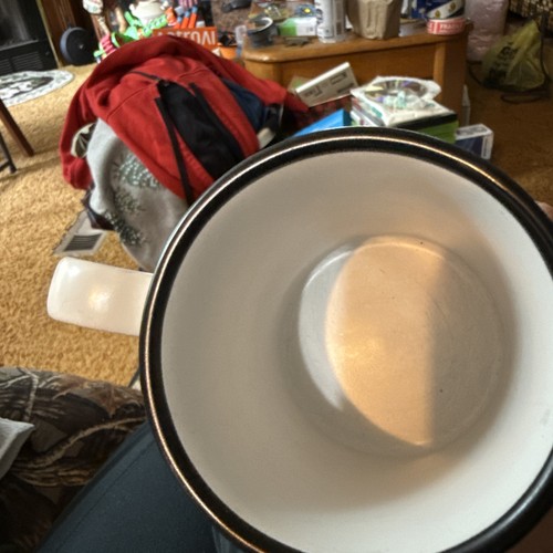 Occasionally Made Arkansas Is My Happy Place White Ceramic Mug Black Trim - Picture 8 of 8