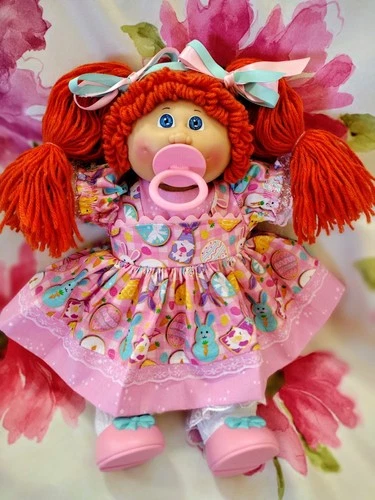 Vintage Cabbage Patch Doll ~Red  Hair And Blue Eyes ~HM#4 ~Custom Dress