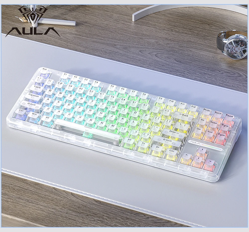 L87 Game Mechanical Keyboard 2.4G/USB/BT 5.0 Tri-Mode Wireless 87 Key PBT Gasket - Bild 3 von 16