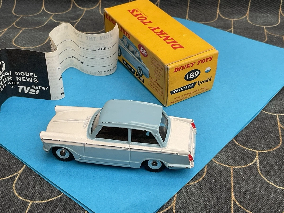 Miniature Dinky Toys Triumph Herald N°189 – 1/43, Occasion, à Voir