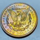 A299 💎 1921 $1 Morgan Silver Dollar VIBRANT Toning AU (Cleaned )