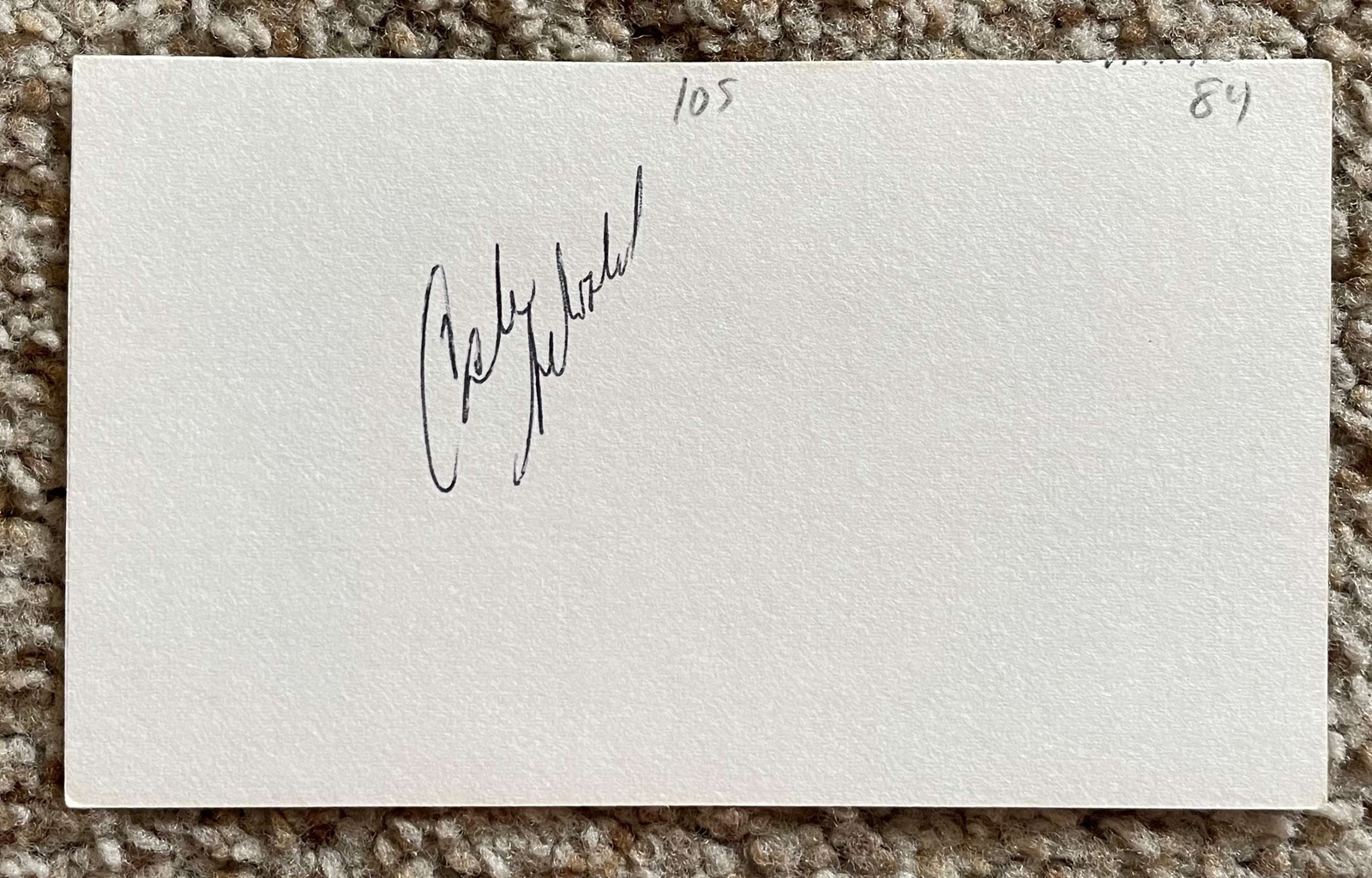 Calvin Schiraldi signed card - Padres Mets debut 1984