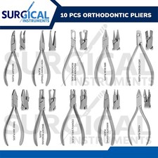 10 Pcs Orthodontic Pliers Dental Instruments Laboratory Lab German Grade