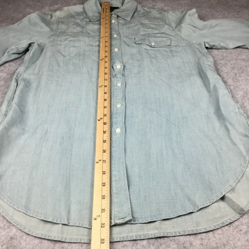INC International Concepts Long-sleeve Button-up Shirt Dress, Women's 6 (Blue) - Picture 4 of 9