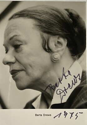 Berta Drews George signiert Karte Original Unterschrift Signatur Autogramm