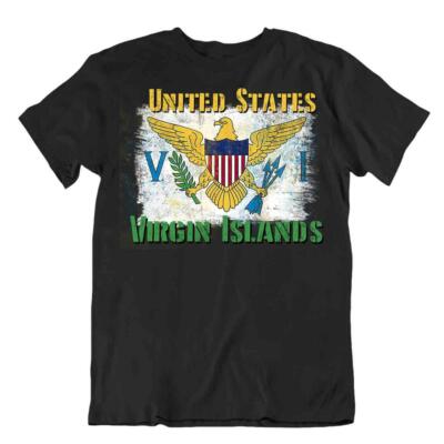 Virgin Islands flag Tshirt T-shirt Tee top city map stunning original gift