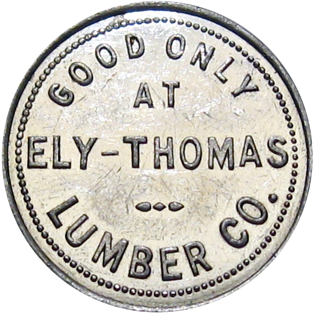 Fenwick West Virginia Lumber Scrip Good For Token ElyThomas Lumber 50