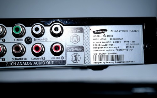 Samsung BD-C6500 3D Blu-Ray Player *TESTED* - Picture 5 of 7