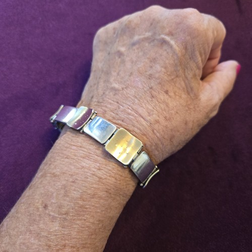 Artisan-made Chunky Steampunk Style Bracelet - Steel and Brass? Silver? - Picture 9 of 9