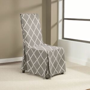 Sure Fit Lattice Dining Room Chair, Gray Dining Room Chair Slip Covers