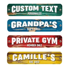 Custom Street Sign - Personalized Aluminum Sign - Custom Metal Sign, Name Sign