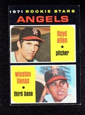 1971 Topps 152 California Angels Rookie Stars Lloyd Allen Dave Robinson Card EX+. rookie card picture