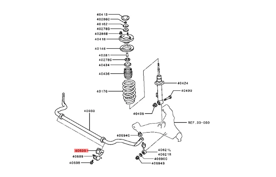 Bushing Front Suspension Stab 4056A219 Fit Montero Pajero Sport 2012 - 2022 - Image 2 of 4