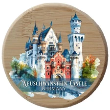 Neuschwanstein Castle Germany Authentic Bierdeckel™ Beer Cover Topper Set of 4