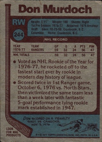 1977-78 TOPPS NHL Card Set Break #1-#264 — You Choose! Rookies, Stars & Commons - Picture 295 of 315
