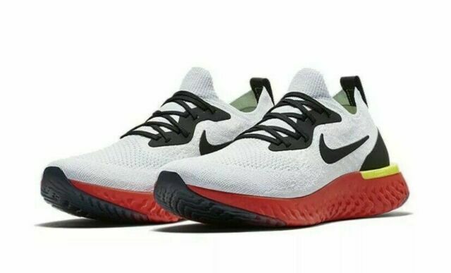 nike epic react flyknit white bright crimson