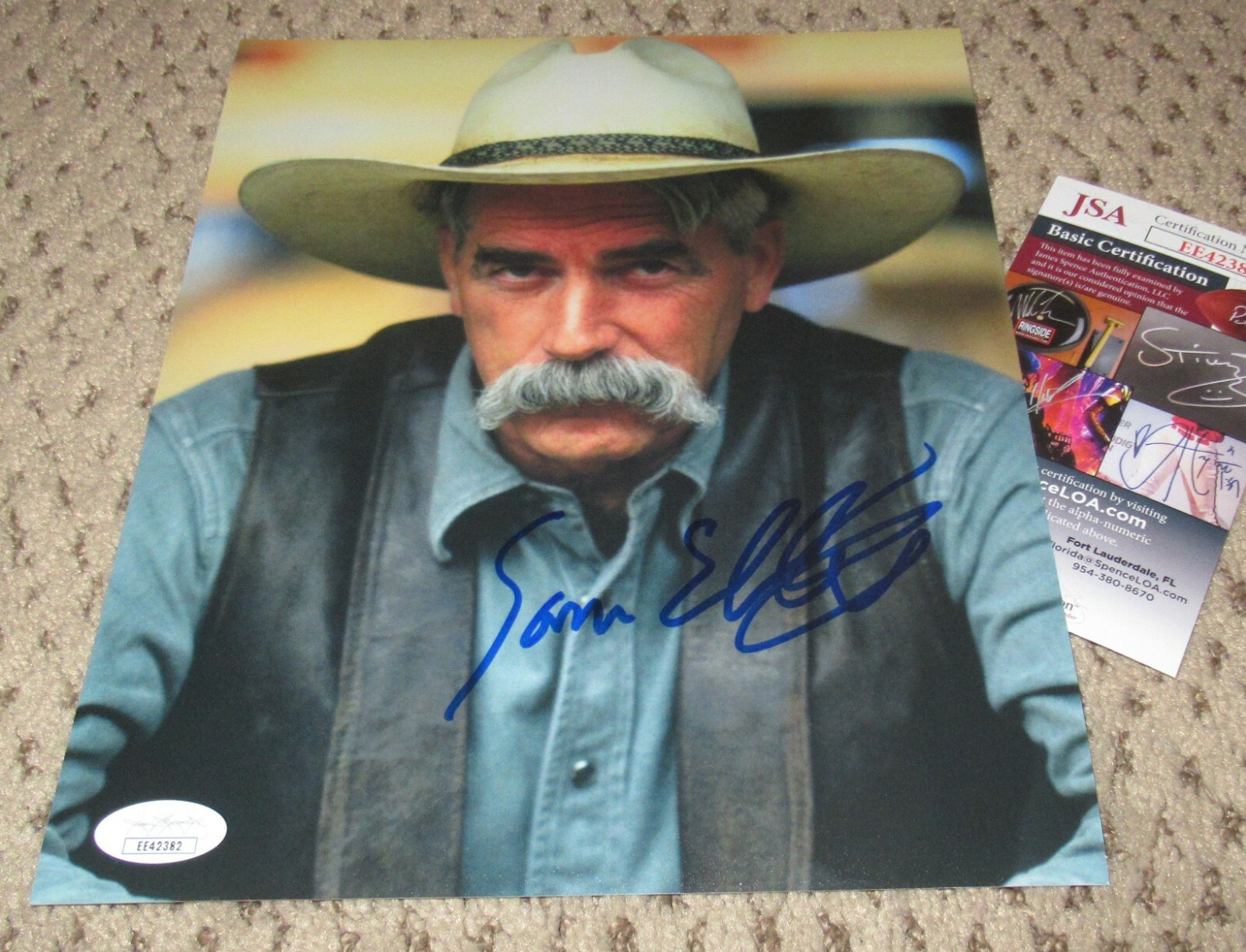 SAM ELLIOTT SIGNED 8X10 PHOTO AUTOGRAPH JSA THE BIG LEBOWSKI THE STRANGER 