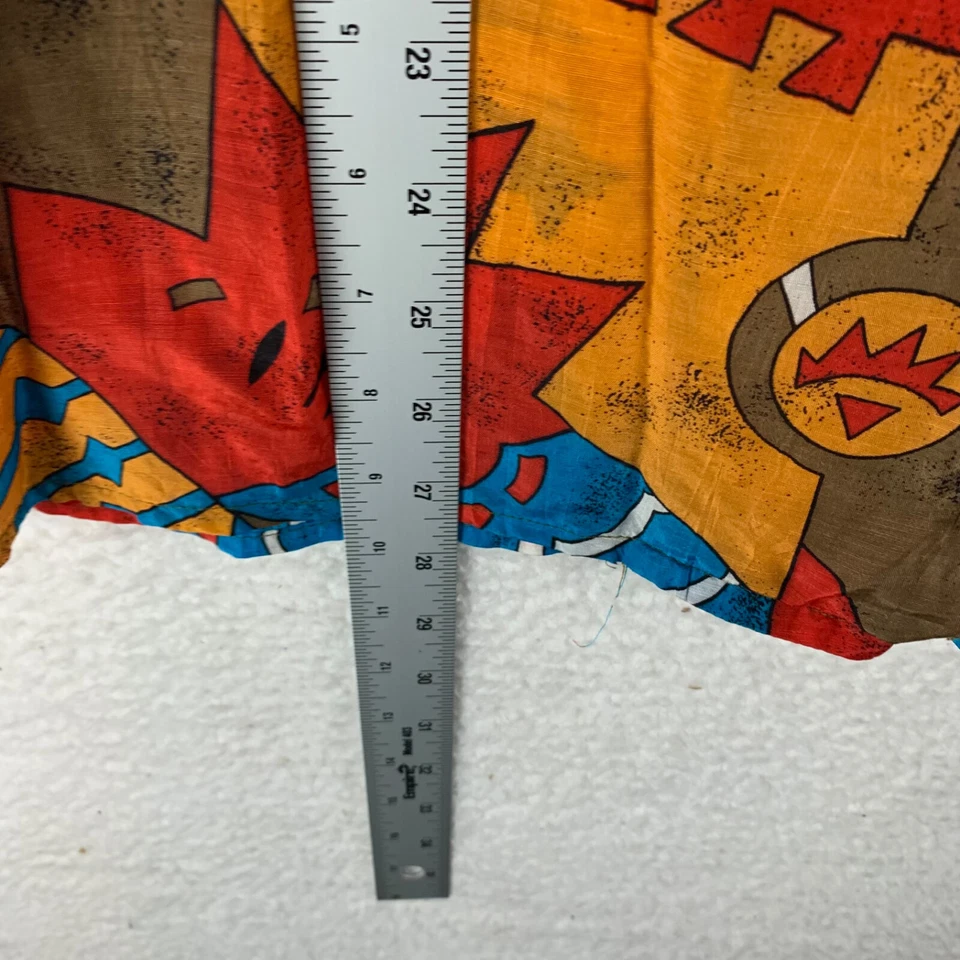 Camisa multicolor roja con botones manga corta Breckenridge para mujer talla 16 9155 Foto 4 de 4